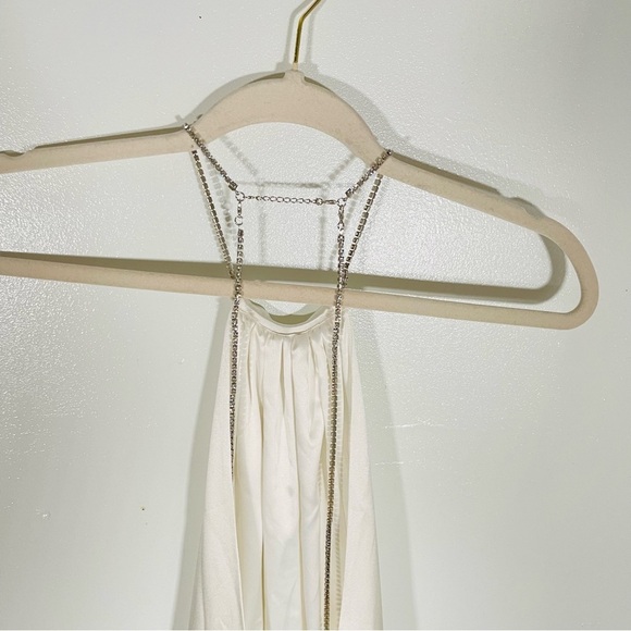 NEW Retrofete Margot Silk Low-Back Front-Slit Halter Maxi Dress Gown Wedding - Picture 11 of 14